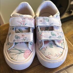 Next Kids Pink Floral Velcro Sneakers